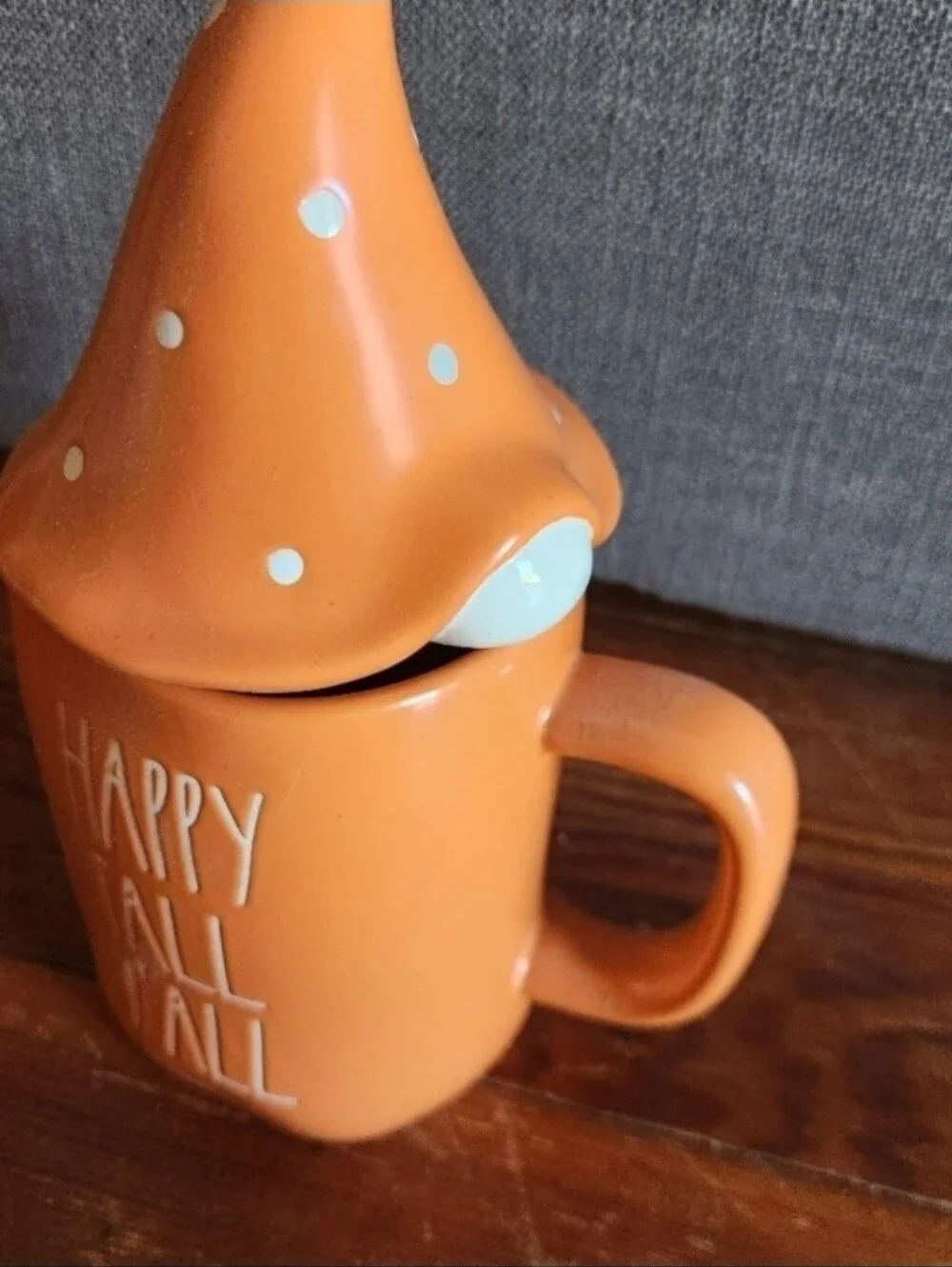NEW Rae Dunn Happy Fall Yall Orange Coffee Mug with Lid